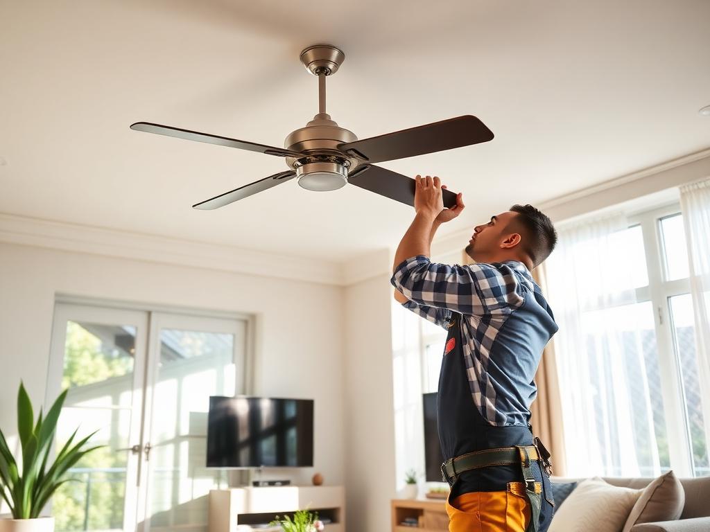 Handyman — Ceiling fan install by a SolidLine TX pro