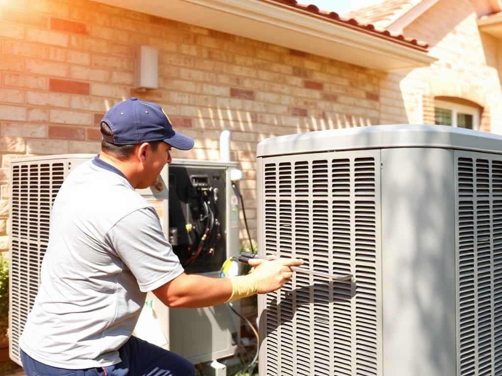HVAC — AC condenser service by a SolidLine TX pro